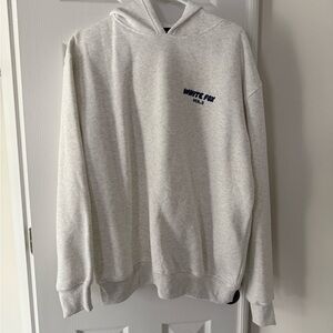 White Fox Light Gray Hoodie